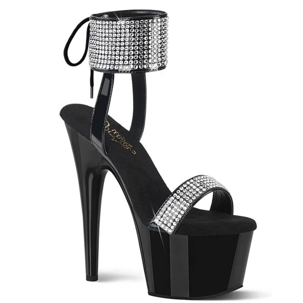 Pleaser - ADORE770 Sandale à bride à la cheville, Pole dance chaussures - Noir Product image